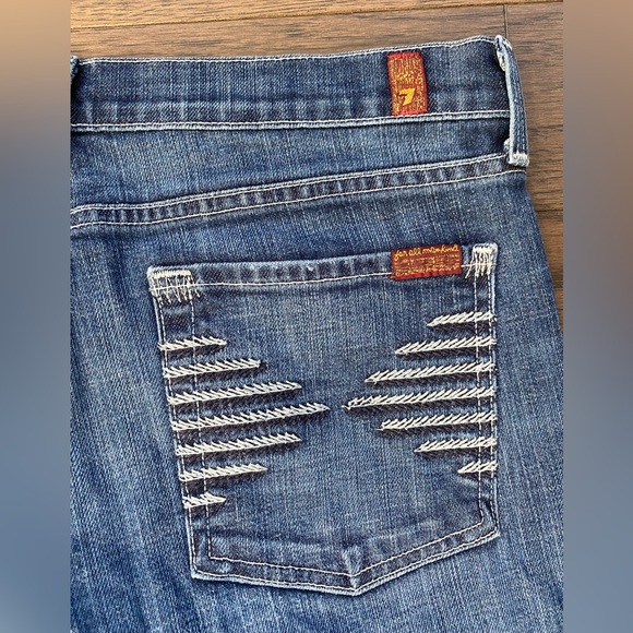 7 For All Mankind Colette Women's Straight Dark Wash Jeans Size 31 - Picture 4 of 15